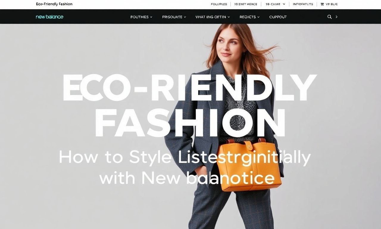 Eco-Friendly Fashion: How to Style Sustainably with New Balance
