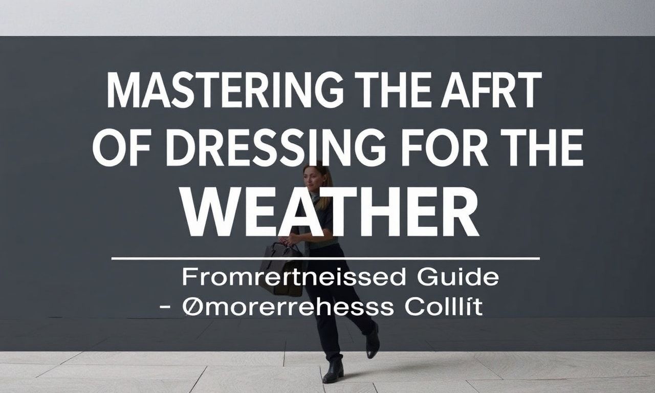 Mastering the Art of Weather-Appropriate Fashion: A Comprehensive Guide
