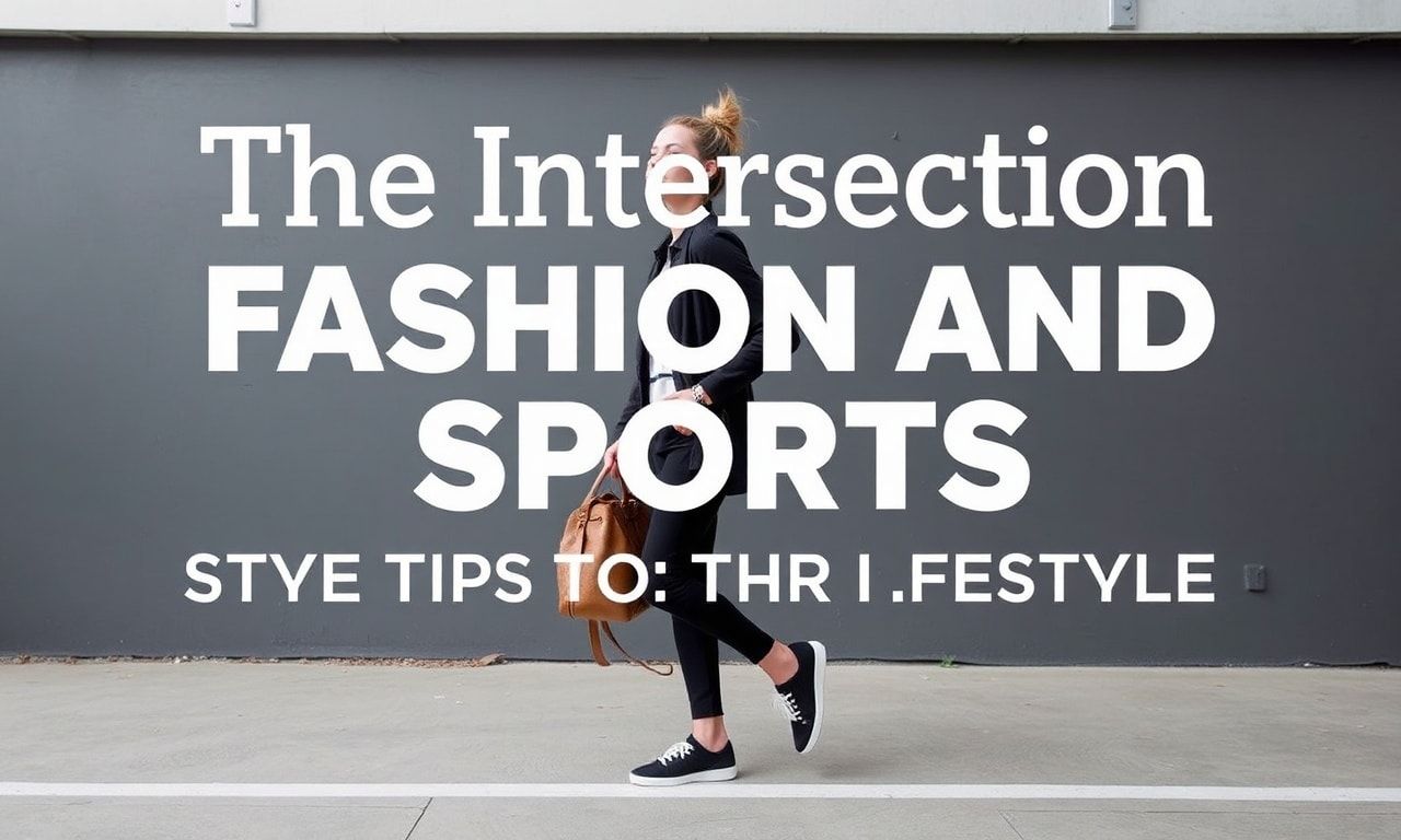 The Intersection of Fashion and Sports: Style Tips for the Active Lifestyle