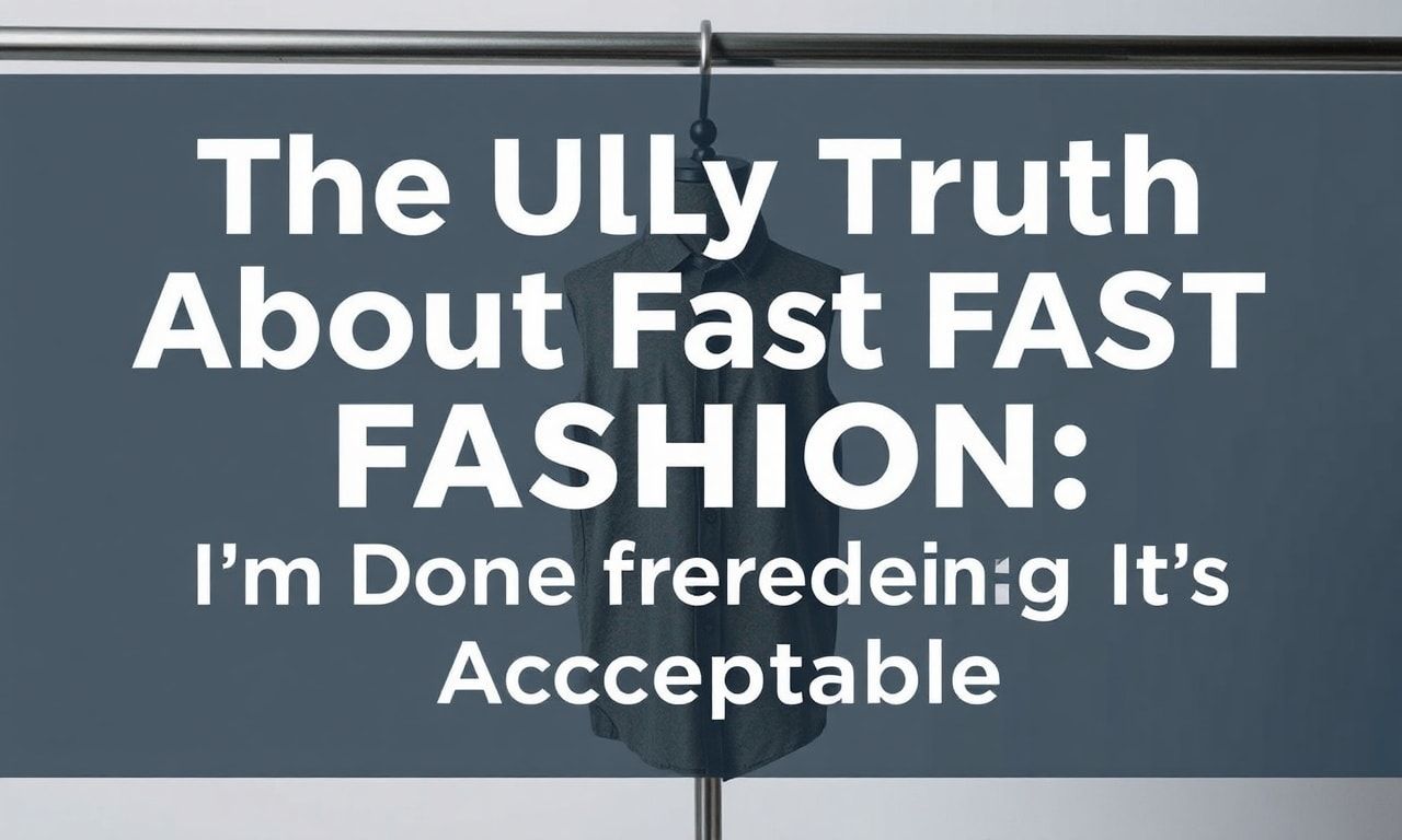 The Ugly Truth About Fast Fashion: I'm Done Pretending It's Okay